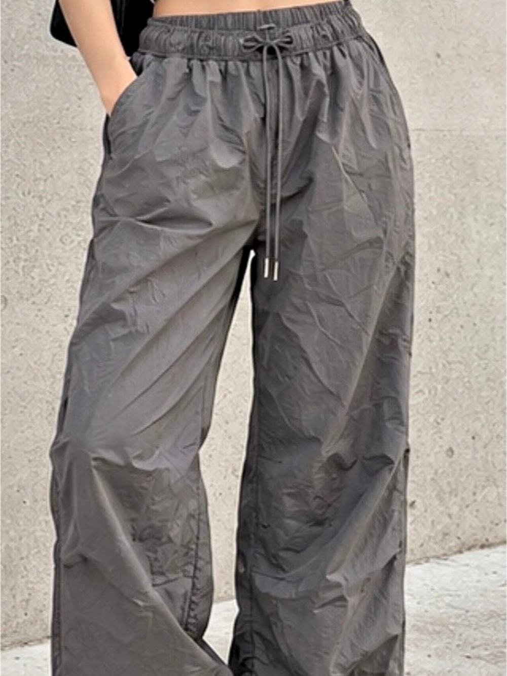 GU Nylon Track Pants Gray Small Like New